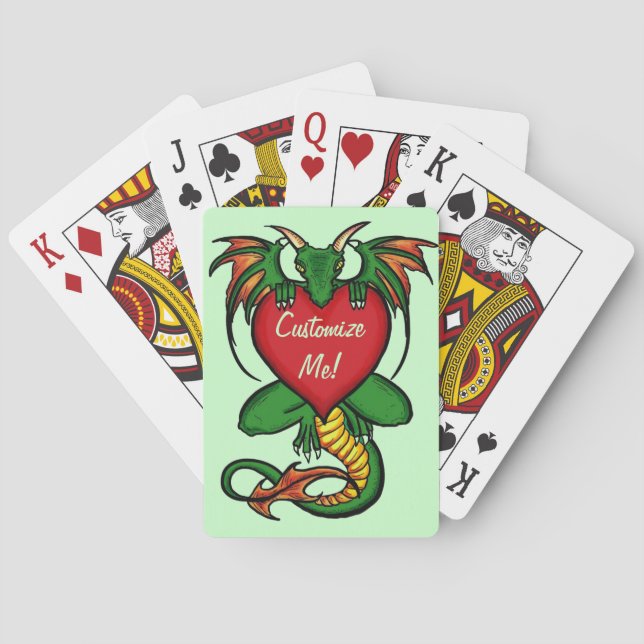 Kunsthandwerkskarten zum Thema "Green Theme" mit a Spielkarten (Rückseite)