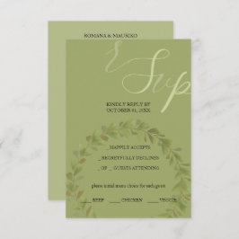 Kunsthandwerkskleid mit Handgemälden RSVP Karte