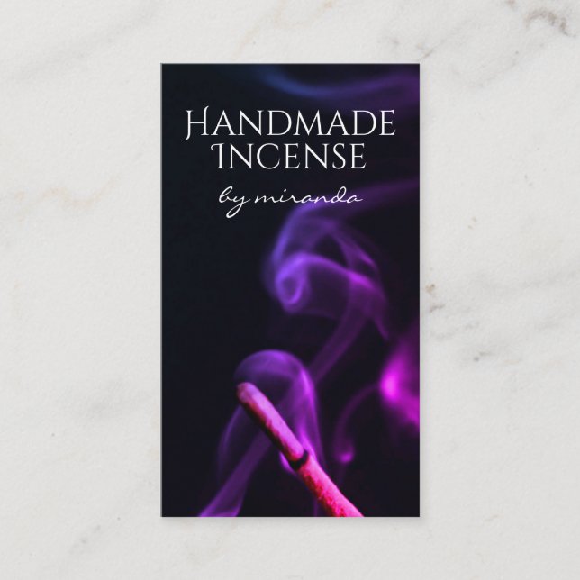 Kunsthandwerkskunst aus lila Rauch Visitenkarte (Vorderseite)