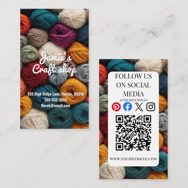 Kunsthandwerkskunst in Kunsthandwerkswerkstätten n Visitenkarte (Vorne/Hinten)