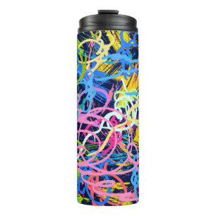 Kunsthintergrund. Nahtloses Muster mit Grunge  Thermosbecher