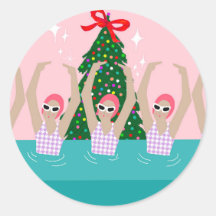 Kunsthistorische Schwimmer Illustration Weihnachte