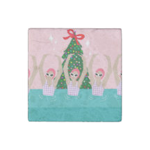 Kunsthistorische Schwimmer Illustration Weihnachte