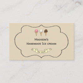 Kunsthistorischer Eiskrembauer individuell anpassb Visitenkarte