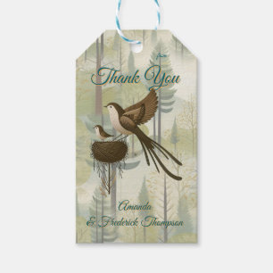 Kunstillustrierung von vereinfachenden Vögeln mode Geschenkanhänger