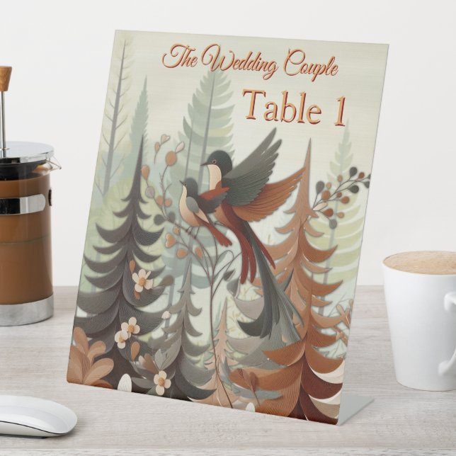 Kunstillustrierung von vereinfachenden Vögeln mode Sockelschild (In Situ)