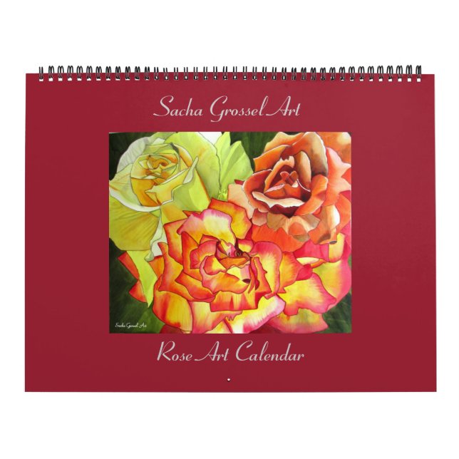 Kunstkalender für die Rose von Aquarellen nach Sac Kalender (Titelbild)