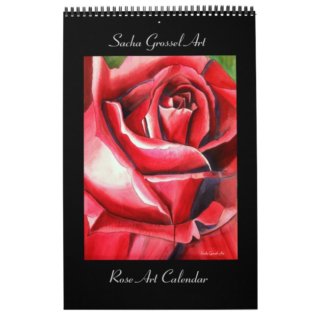 Kunstkalender für die Rose von Aquarellen nach Sac Kalender (Titelbild)