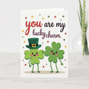 Kunstkarte mit Shamrock Lucky Charm Karte