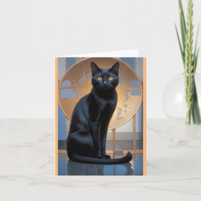 Kunstkatze Dankeskarte (Vorderseite)
