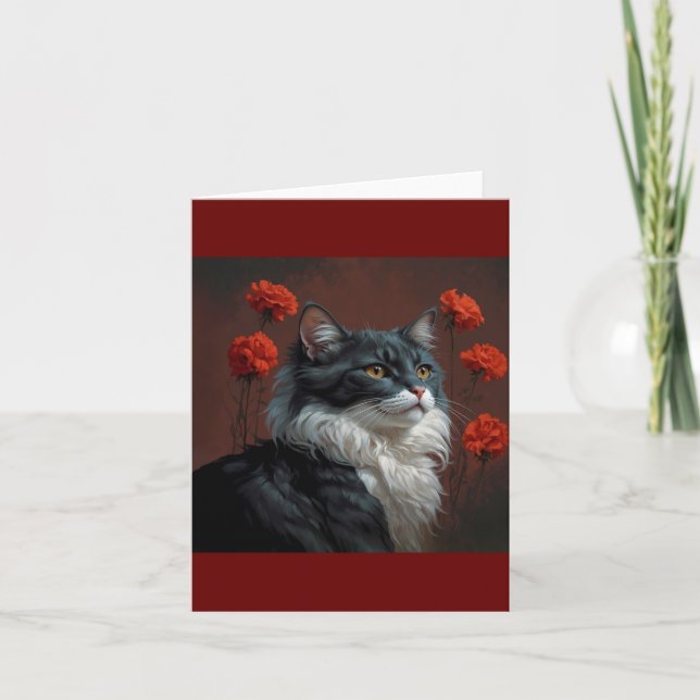 Kunstkatze Dankeskarte (Vorderseite)