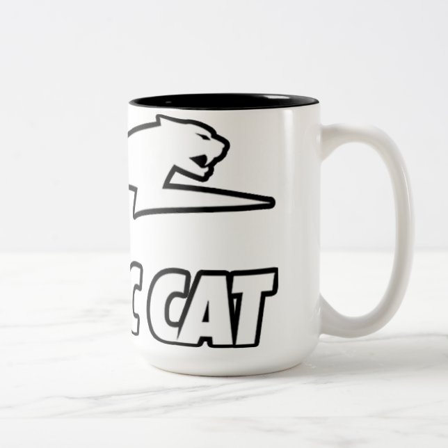 Kunstkatze Zweifarbige Tasse (Rechts)