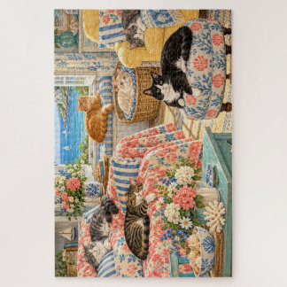 Kunstkatzen 1000-Teile-Puzzle Puzzle