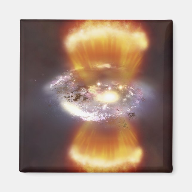 Kunstkonzept einer Galaxie Magnet (Vorne)