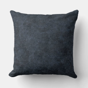 Kunstleder in Marineblau Kissen