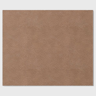 Kunstleder Naturbraun Geschenkpapier