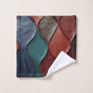 Kunstleder Textur Kunst Designs Badhandtuch Set