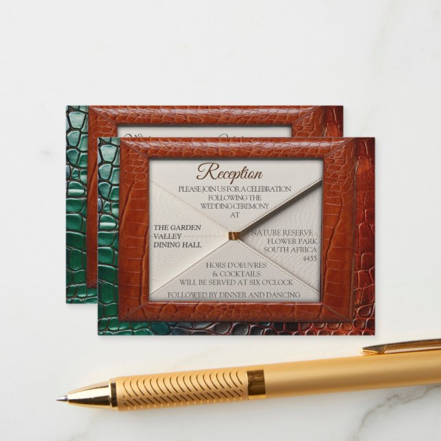 Kunstleder Textur Kunst Designs Begleitkarte (Vorderseite/Rückseite Beispiel)