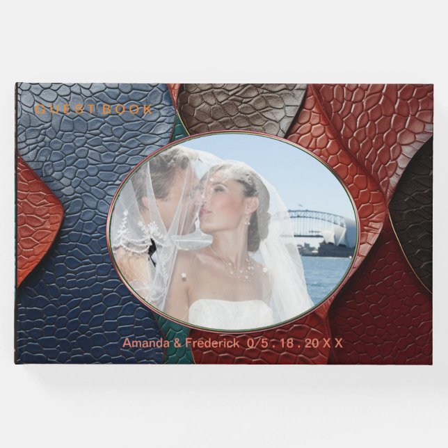 Kunstleder Textur Kunst Designs Gästebuch (Vorderseite)