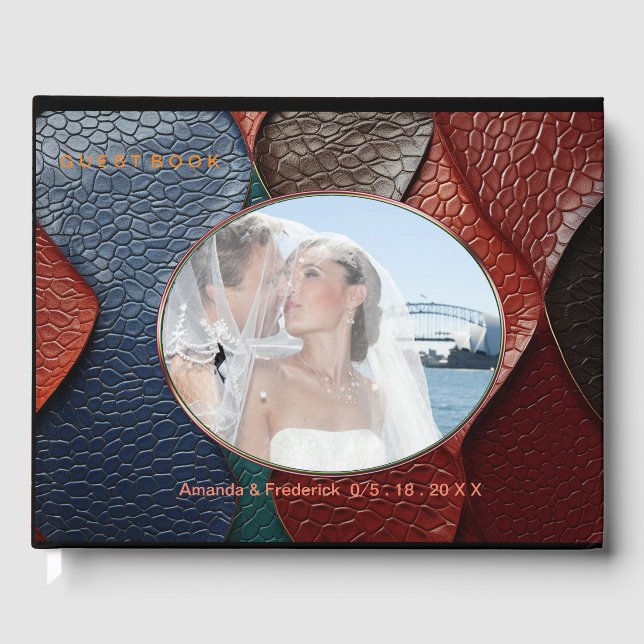 Kunstleder Textur Kunst Designs Gästebuch (Vorderseite)