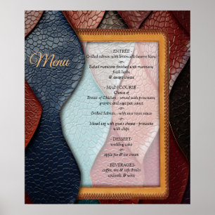 Kunstleder Textur Kunst Designs Poster