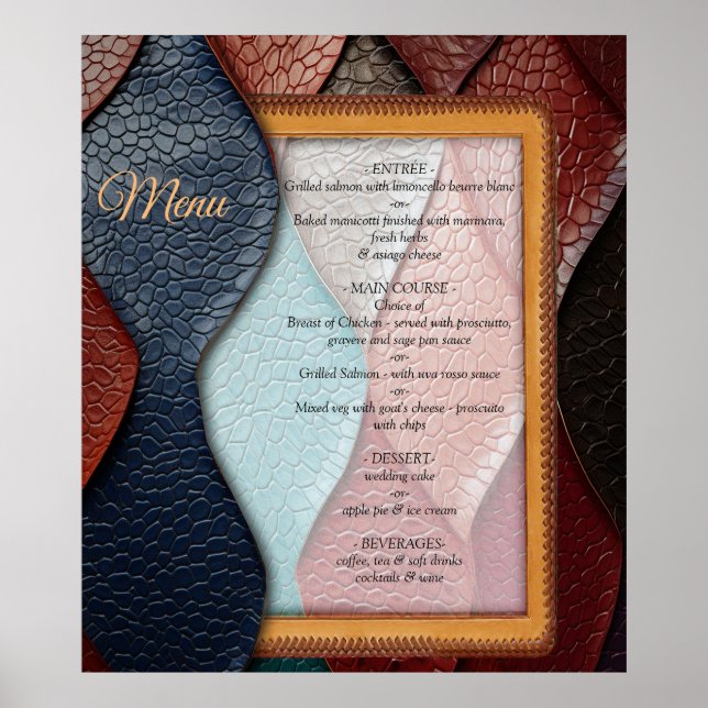 Kunstleder Textur Kunst Designs Poster (Vorne)