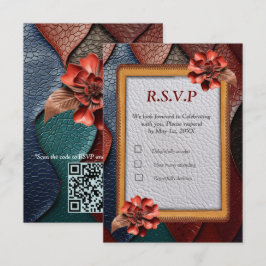 Kunstleder Textur Kunst Designs RSVP Karte