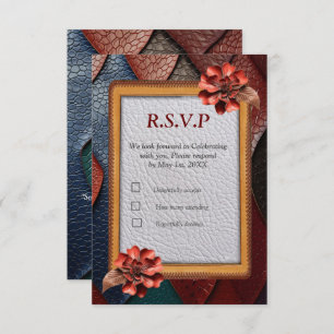 Kunstleder Textur Kunst Designs RSVP Karte