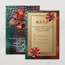 Kunstleder Textur Kunst Designs RSVP Karte