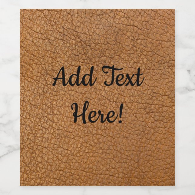 Kunstleder Weinetikett (Einzelnes Label)