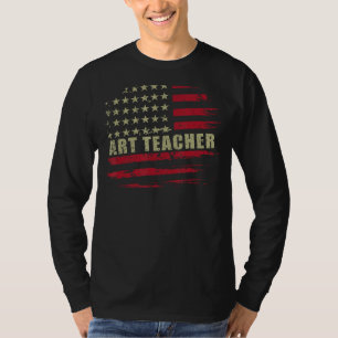 Kunstlehrer 4. Juli US-Flagge Patriotisch Amerikan T-Shirt