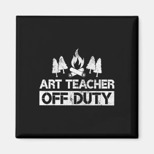 Kunstlehrer Außer Dienst Lustiger Künstler Camping Magnet