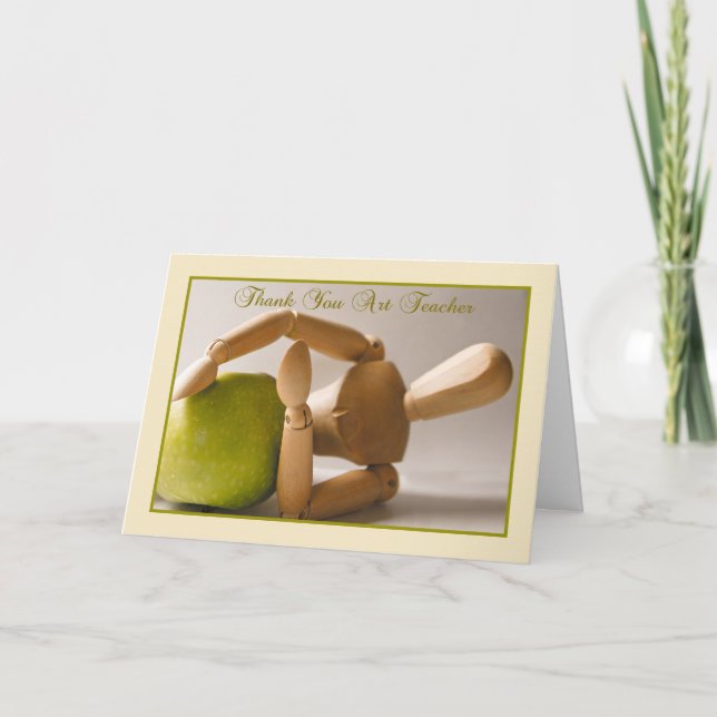 Kunstlehrer danke Ihnen Grußkarte (Vorderseite)