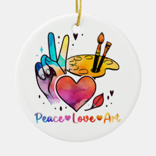 Kunstlehrer Frieden Liebe Kunst für Künstler und M Keramik Ornament