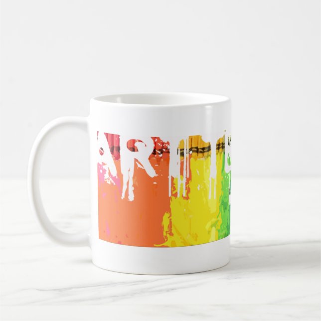 Kunstlehrer-Geschenk-Kaffee-Tasse Tasse (Links)