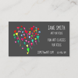 Kunstlehrer Kunst für Kinder Visitenkarte