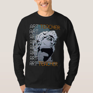 Kunstlehrer Schule Malen Künstler Porträt Malerei T-Shirt