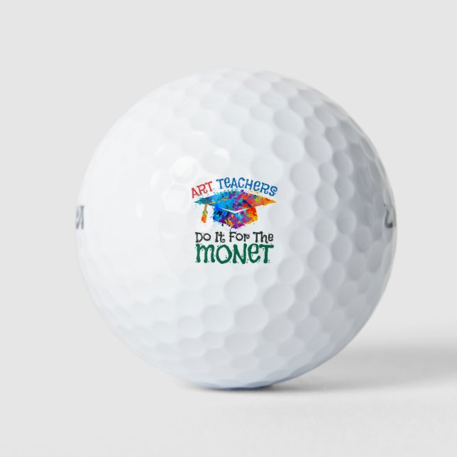 Kunstlehrer tun es für den Monet Art Teacher Golfball (Vorderseite)