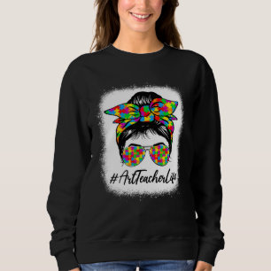 Kunstlehrer Unordentlicher Dutt unterstützt Bewuss Sweatshirt