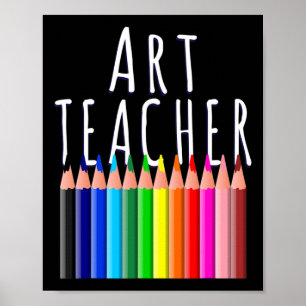 Kunstlehrer Zurück zur Schule Kreatives Künstlerge Poster