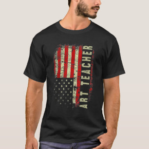 Kunstlehrertag 4. Juli US-Flagge Patriotische Teac T-Shirt