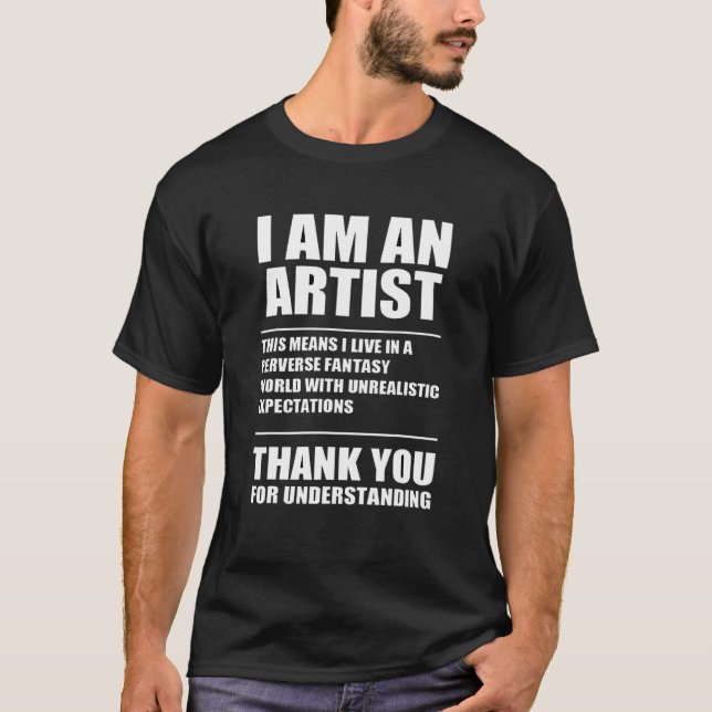 Kunstlehrerzitat T-Shirt (Vorderseite)