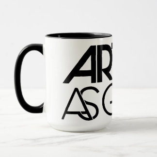 Künstler als Führer-übergroße weiße u. schwarze Tasse