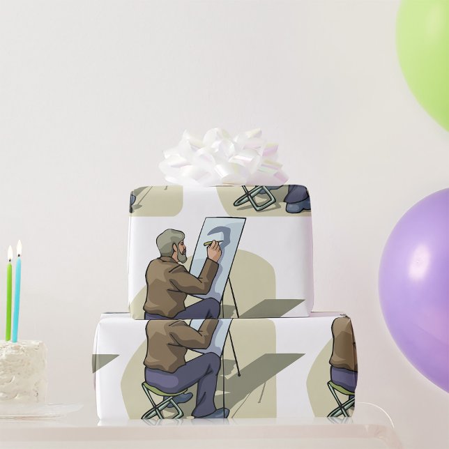 Künstler am Arbeitsplatz Geschenkpapier (Von Creator hochgeladen)