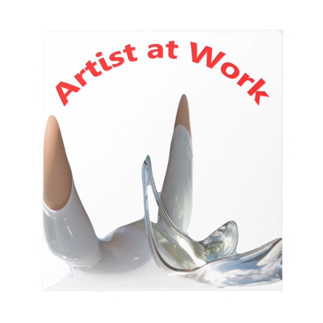 Künstler am Arbeitsplatz Notizblock (Vorderseite)