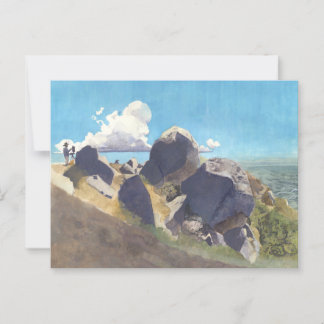 Künstler an der kalifornischen Küste Postkarte