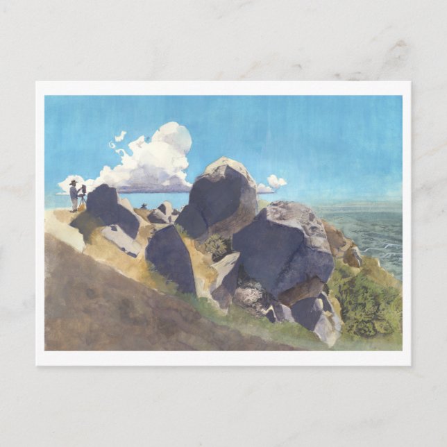 Künstler an der kalifornischen Küste Postkarte (Vorderseite)