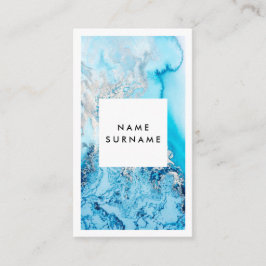 Künstler-Aqua-Aquarell-Vertikale-Visitenkarte Visitenkarte