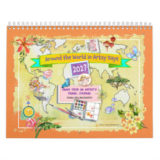 Künstler Aquarell Reisejournal 2027 Kalender