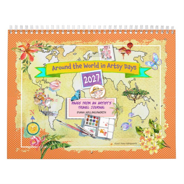 Künstler Aquarell Reisejournal 2027 Kalender (Titelbild)